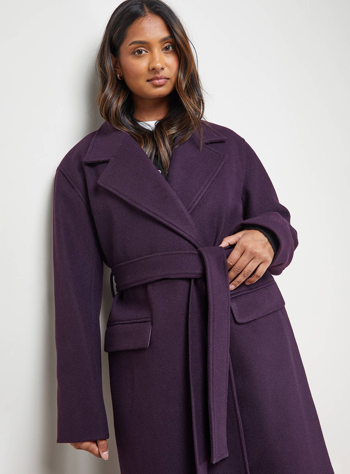 OASIS Tie Belt Detail Midi Coat 14 - Image 2